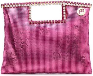 Rosantica crystal-embellished clutch bag Roze