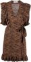 Roseanna Mini-jurk met ruches Bruin - Thumbnail 1