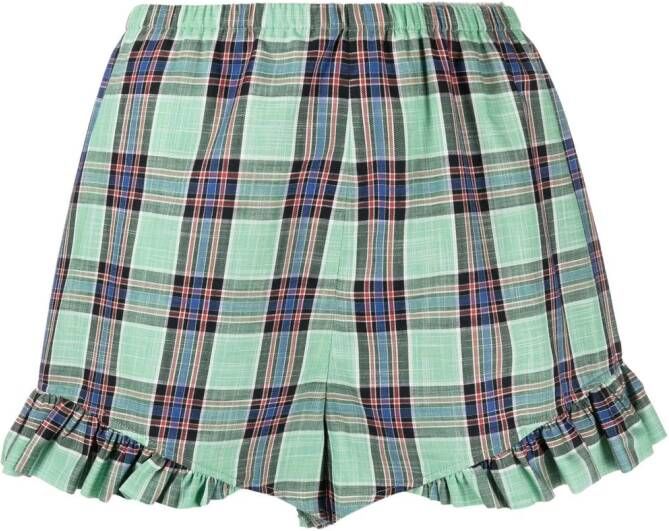 Roseanna Shorts met ruche afwerking Groen