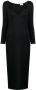 Rosetta Getty Maxi-jurk met lange mouwen Zwart - Thumbnail 1