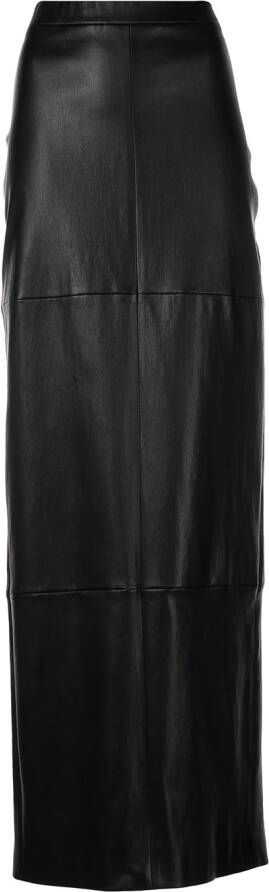 Rosetta Getty Maxi-rok van lamsleer Zwart