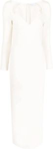 Rosetta Getty Midi-jurk met lange mouwen Wit