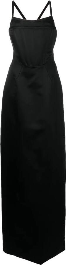 Rosetta Getty Zijden maxi-jurk Zwart