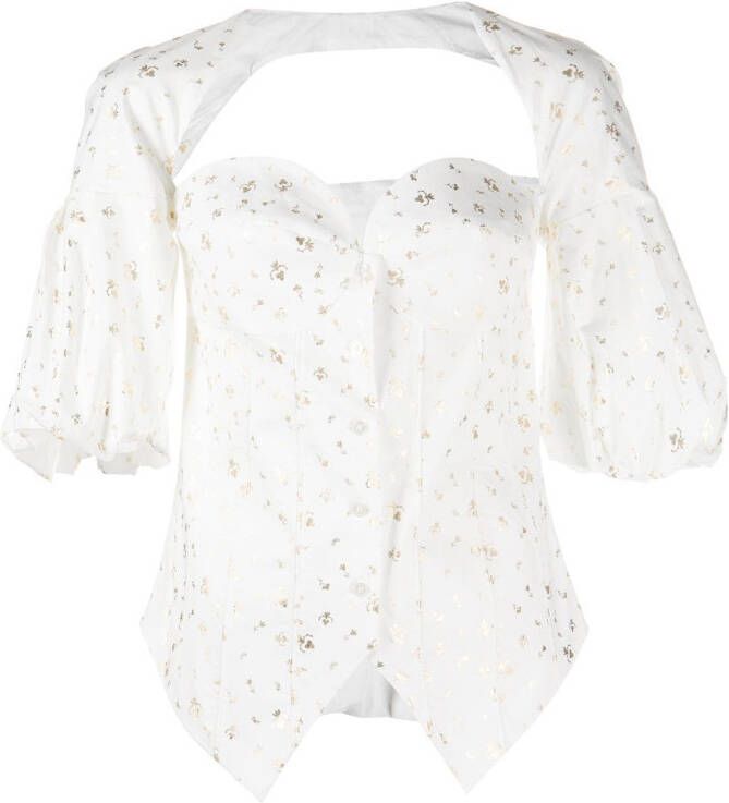 Rosie Assoulin Blouse met sweetheart hals Wit