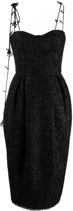 Rosie Assoulin Midi-jurk met sweetheart hals Zwart