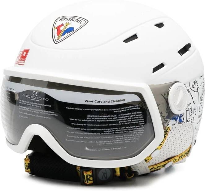 Rossignol Helm met print Wit