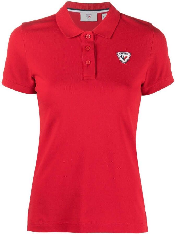 Rossignol Poloshirt met logopatch Rood