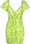 ROTATE BIRGER CHRISTENSEN Mini-jurk met ruches Groen - Thumbnail 1