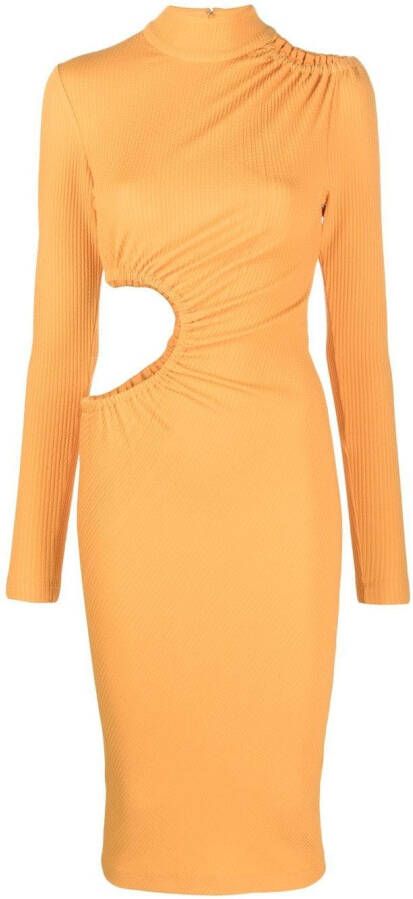 ROTATE BIRGER CHRISTENSEN Uitgesneden jurk Oranje