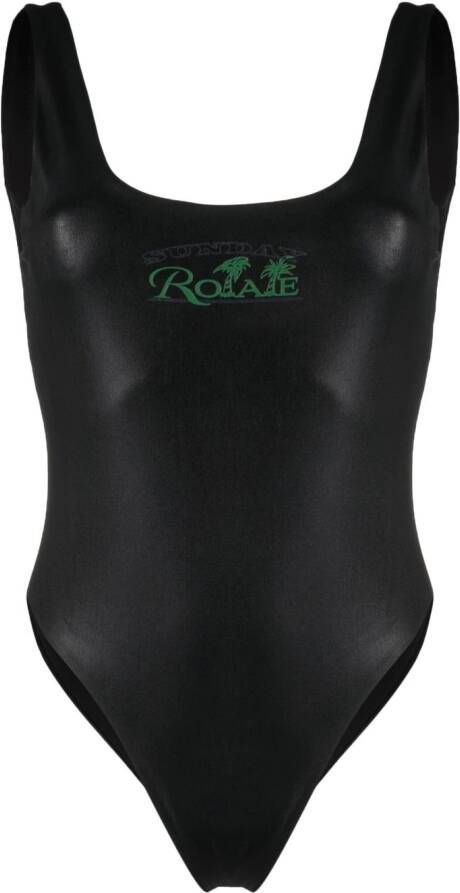 ROTATE BIRGER CHRISTENSEN Badpak met logoprint Zwart