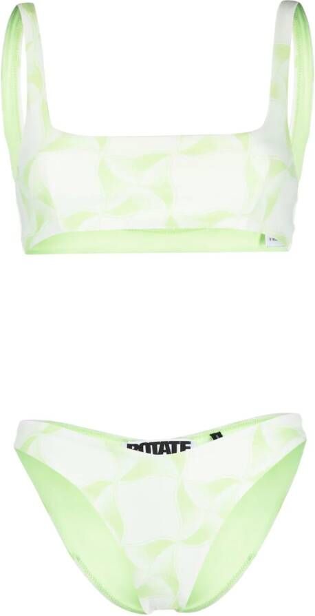 ROTATE Bikini met tie-dye print Groen