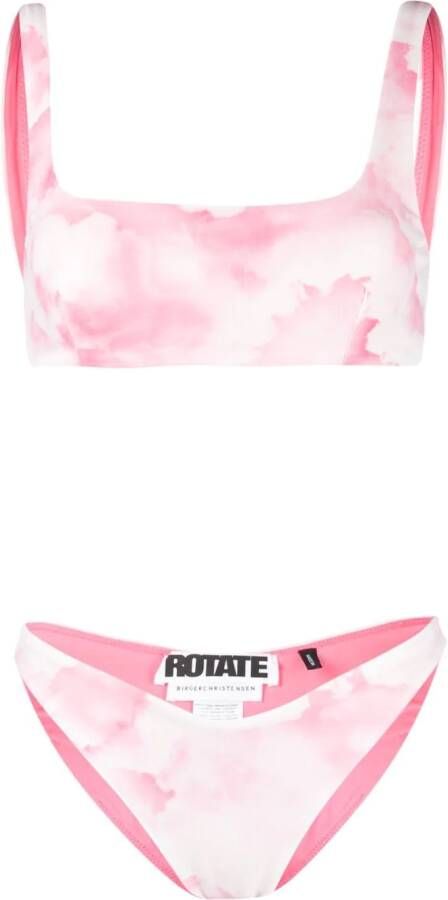 ROTATE BIRGER CHRISTENSEN Bikini met tie-dye print Roze