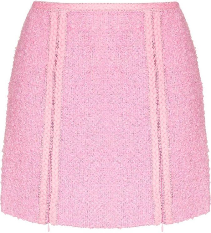 ROTATE BIRGER CHRISTENSEN Bouclé mini-rok Roze