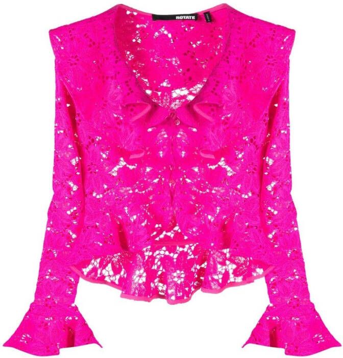 ROTATE BIRGER CHRISTENSEN Broderie-anglaise blouse Roze
