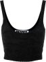 ROTATE BIRGER CHRISTENSEN Cropped tanktop Zwart - Thumbnail 1
