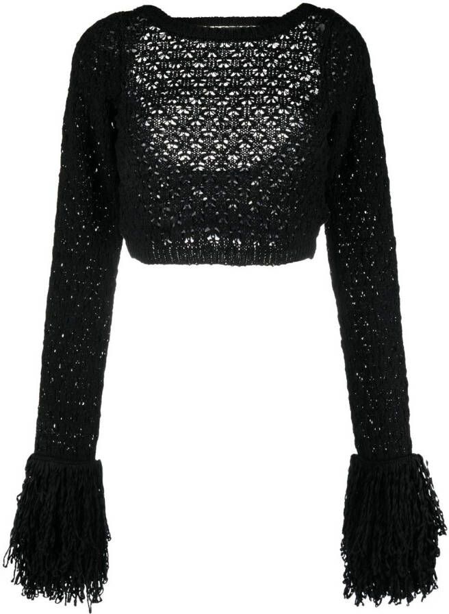 ROTATE BIRGER CHRISTENSEN Cropped top Zwart
