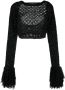 ROTATE BIRGER CHRISTENSEN Cropped top Zwart - Thumbnail 1