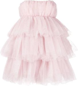 ROTATE Mini-jurk verfraaid met kristallen Roze