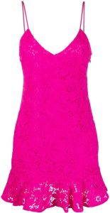 ROTATE Mini-jurk met bloemenkant Roze