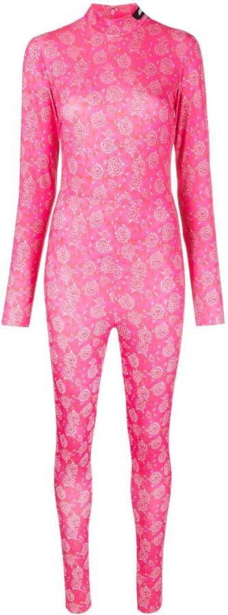 ROTATE Jumpsuit met bloemenprint Roze