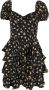 ROTATE Mini-jurk met bloemenprint Zwart - Thumbnail 1