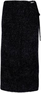 ROTATE glitter-knit pencil skirt Zwart