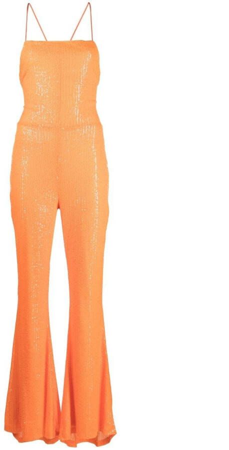 ROTATE Jumpsuit verfraaid met pailletten Oranje