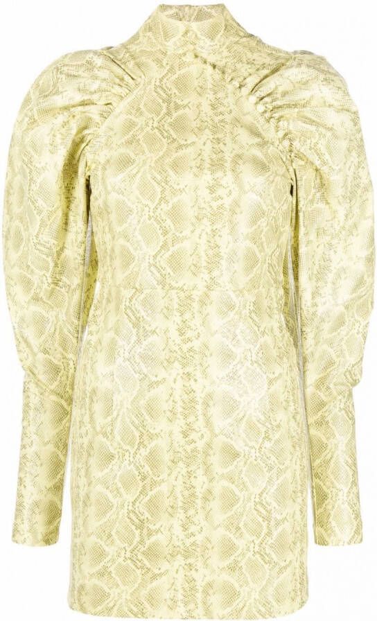 ROTATE BIRGER CHRISTENSEN Jurk met slangenprint Geel