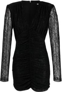 ROTATE Mini-jurk met V-hals Zwart