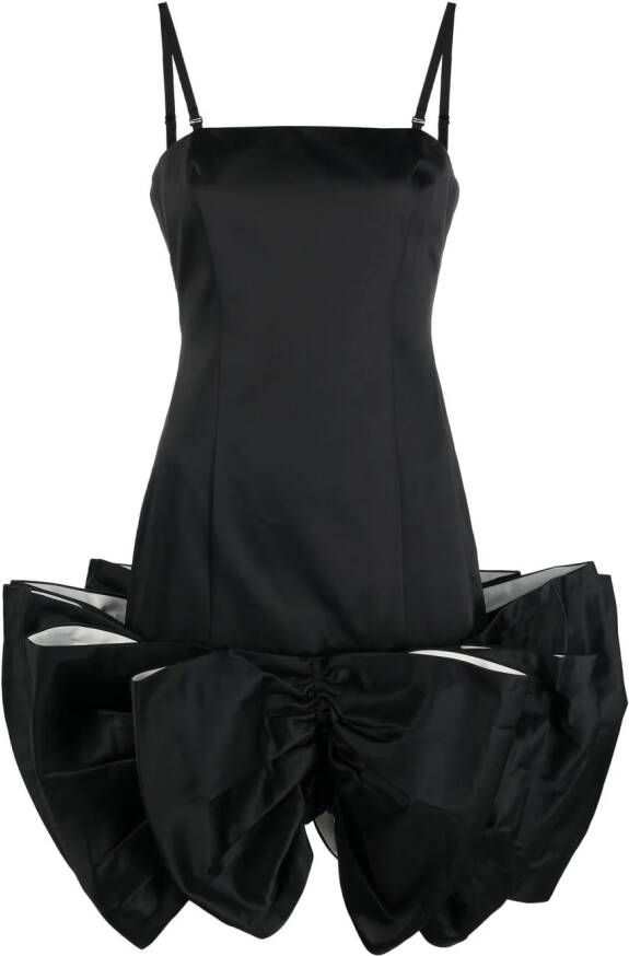 ROTATE BIRGER CHRISTENSEN Leiza mini-jurk met oversized strik Zwart