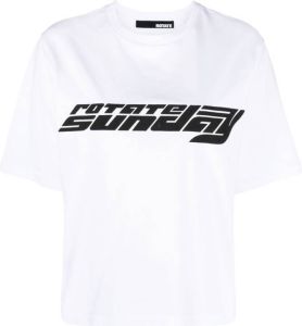 ROTATE T-shirt met logoprint Wit
