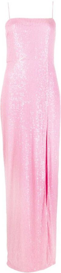 ROTATE Maxi-jurk met split Roze