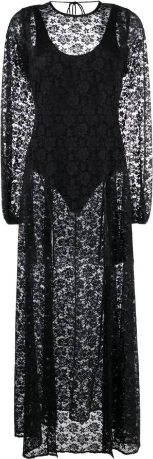 ROTATE Maxi-jurk met strik Zwart