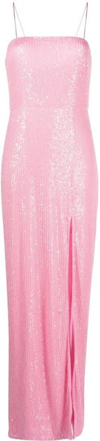 ROTATE BIRGER CHRISTENSEN Maxi-jurk verfraaid met pailletten Roze