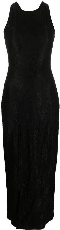 ROTATE BIRGER CHRISTENSEN Midi-jurk met halternek Zwart