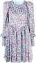 ROTATE BIRGER CHRISTENSEN Midi-jurk met bloemenprint Blauw - Thumbnail 1
