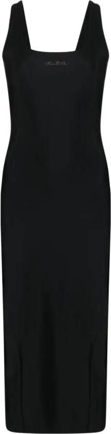 ROTATE Midi-jurk verfraaid met kristallen Zwart