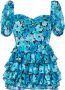 ROTATE Mini-jurk met bloemenprint Blauw - Thumbnail 1