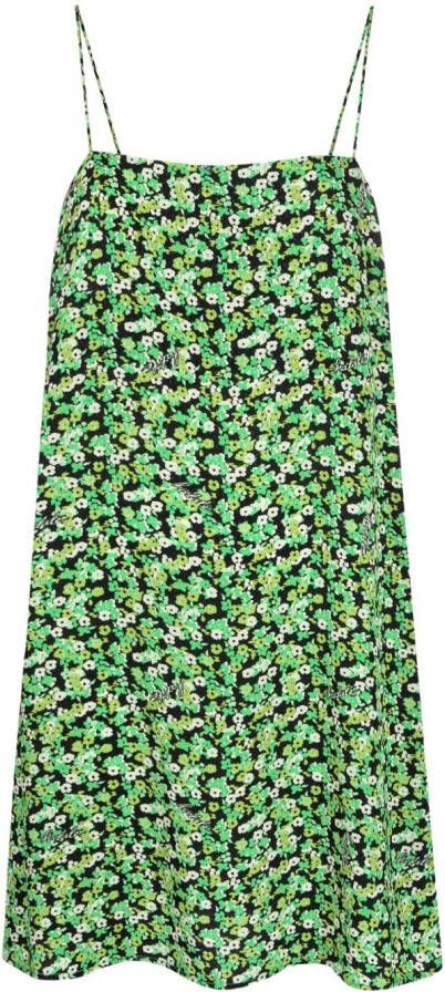 ROTATE Mini-jurk met bloemjacquard Groen