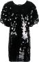 ROTATE BIRGER CHRISTENSEN Mini-jurk met pailletten Zwart - Thumbnail 1