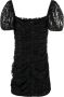 ROTATE BIRGER CHRISTENSEN Mini-jurk met pofmouwen Zwart - Thumbnail 1