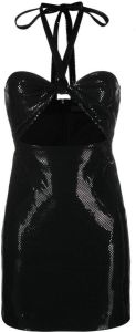 ROTATE Mini-jurk met halternek Zwart