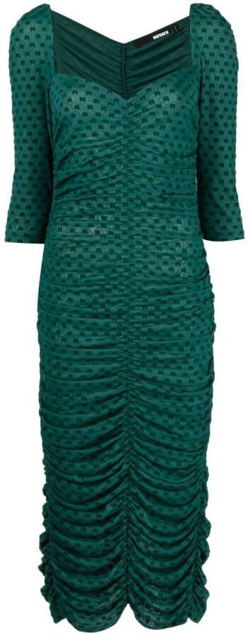 ROTATE BIRGER CHRISTENSEN Midi-jurk met ruche Groen