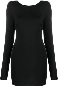 ROTATE Mini-jurk met open rug Zwart