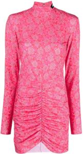 ROTATE Mini-jurk met bloemenprint Roze