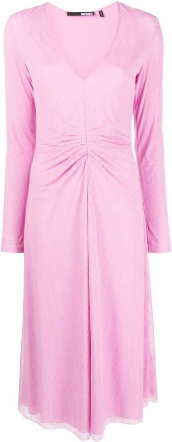 ROTATE BIRGER CHRISTENSEN Midi-jurk met V-hals Roze