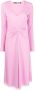 ROTATE BIRGER CHRISTENSEN Midi-jurk met V-hals Roze - Thumbnail 1