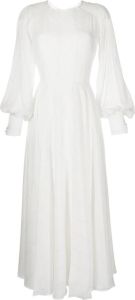 ROTATE Semi-doorzichtige jurk Wit