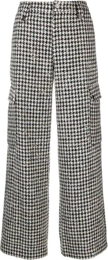 ROTATE BIRGER CHRISTENSEN Broek met pied-de-poule print Zwart