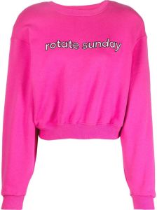 ROTATE Sweater met geborduurd logo Roze